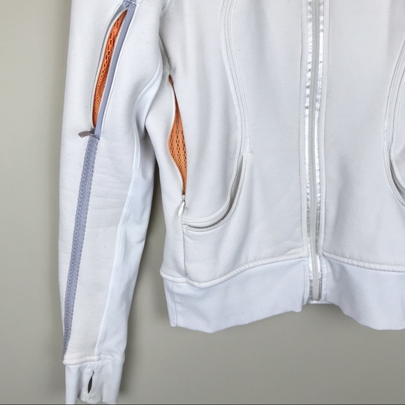 Lululemon cream & orange Scuba hoodie - Picture 5 of 8